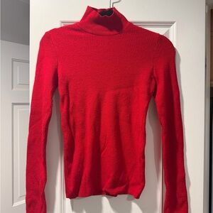 NA-KD Ribbed Red Turtleneck Sweater